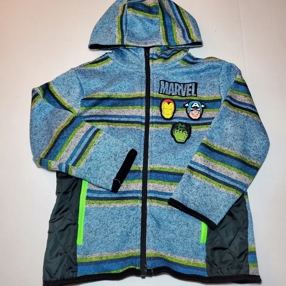 Marvel Superheroes Hooded Zip-Up Jacket Size 5